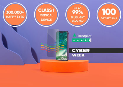 Anti blue light screen protector for iPhone