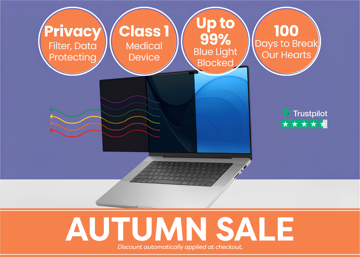Anti blue light privacy filter for MacBook Air & Pro