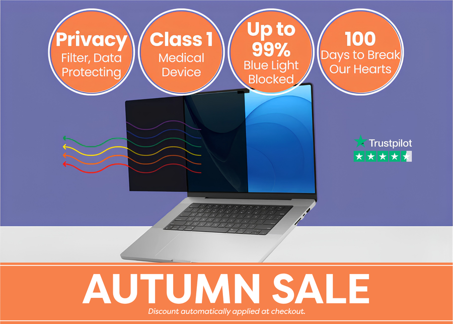 Anti blue light privacy filter for MacBook Air & Pro
