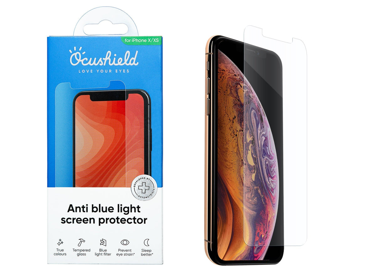 Anti blue light screen protector for iPhone