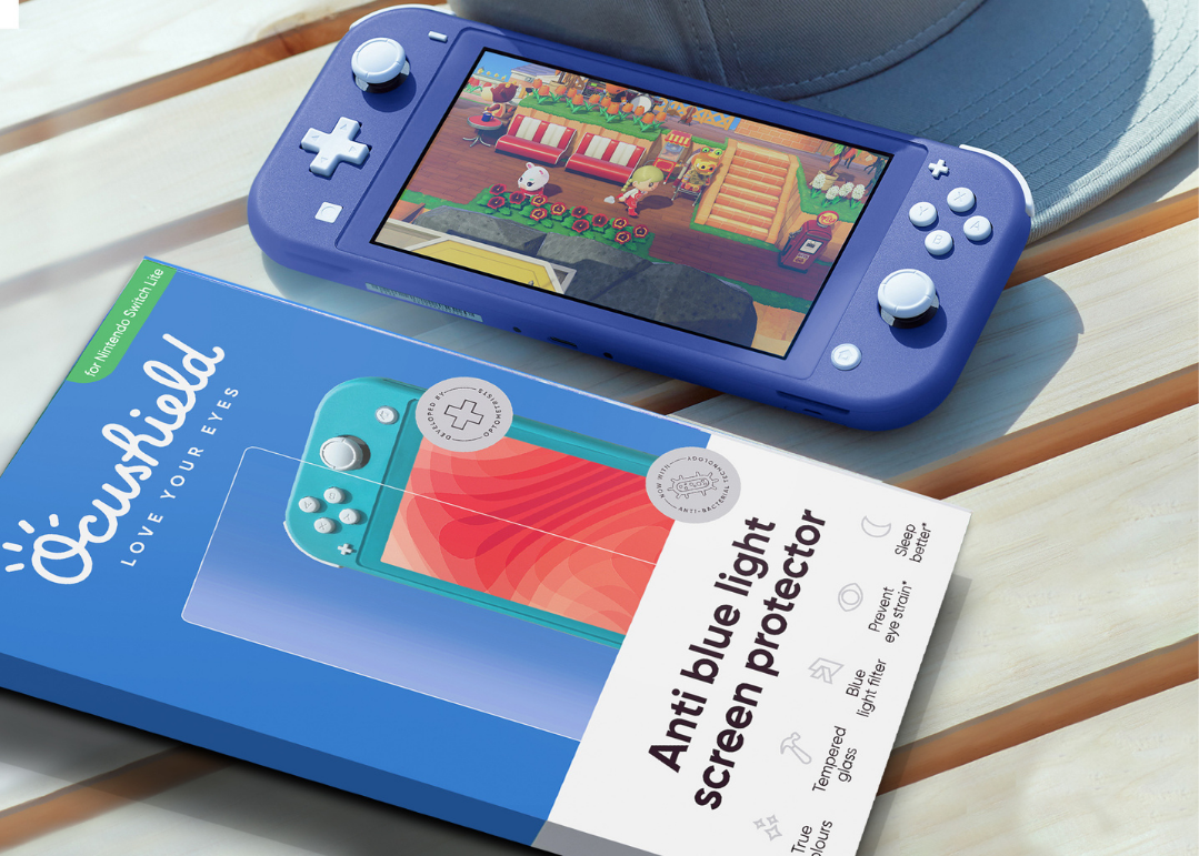 Anti blue light screen protector for Nintendo Switch
