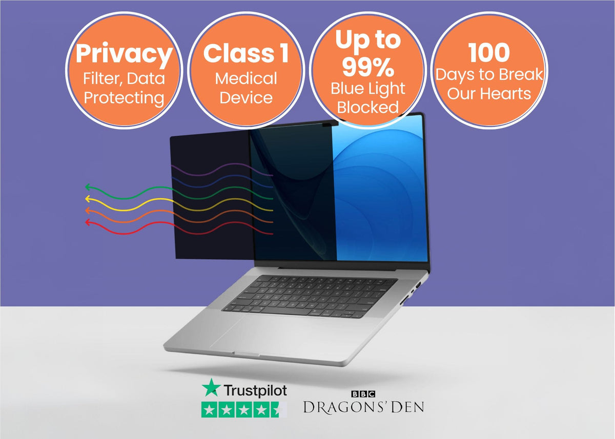 Anti blue light privacy filter for MacBook Air & Pro