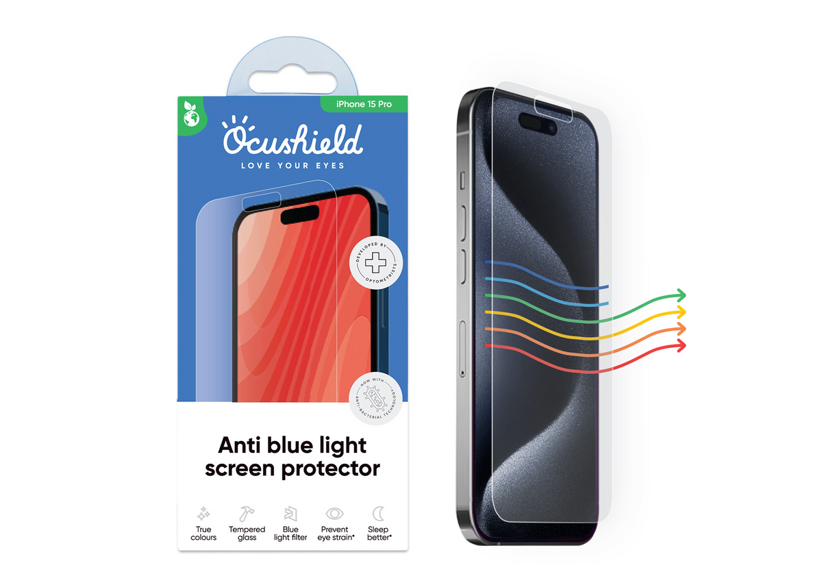 Anti blue light screen protector for iPhone