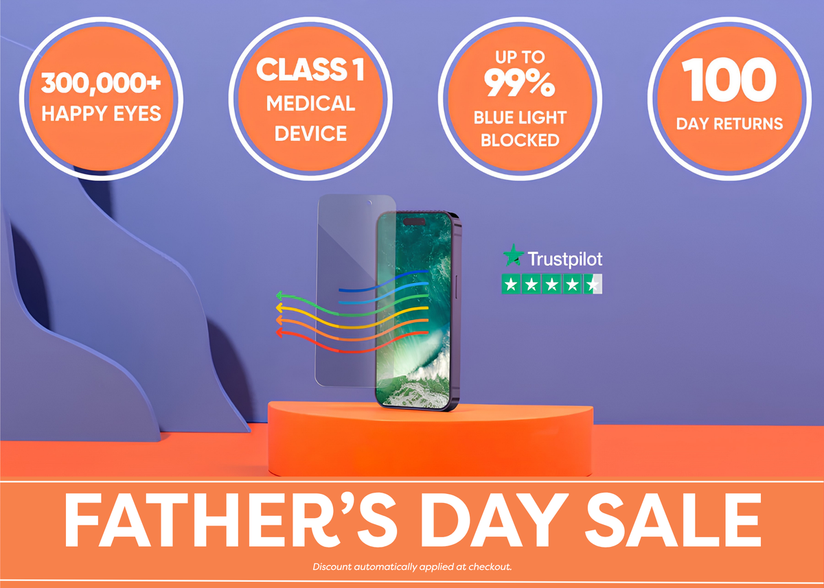 Anti blue light screen protector for iPhone