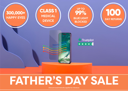 Anti blue light screen protector for iPhone