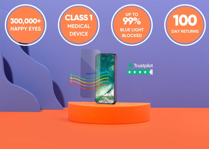 Anti blue light screen protector for iPhone