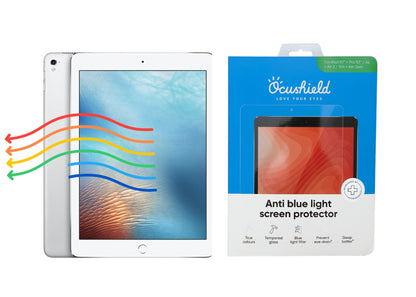 Anti blue light screen protector for iPad