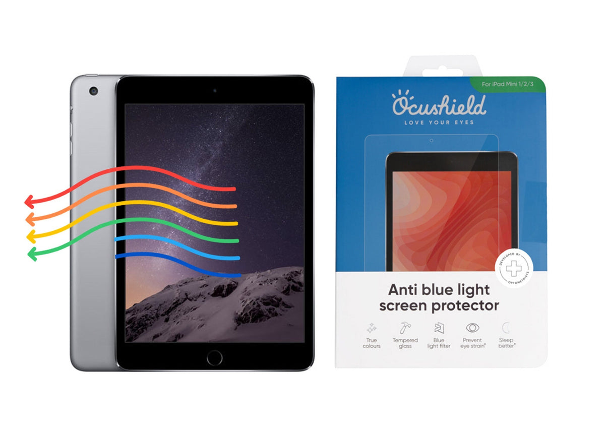 Anti blue light screen protector for iPad
