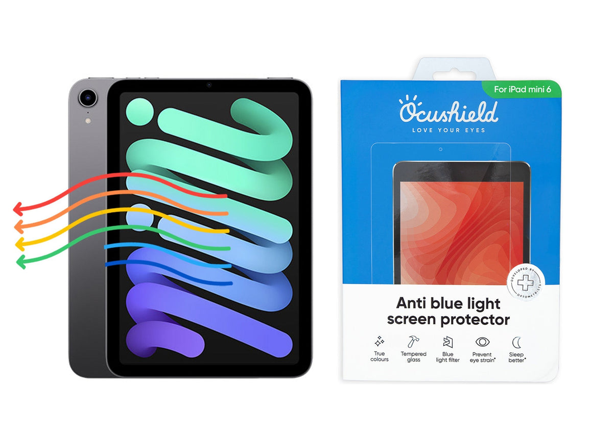 Anti blue light screen protector for iPad