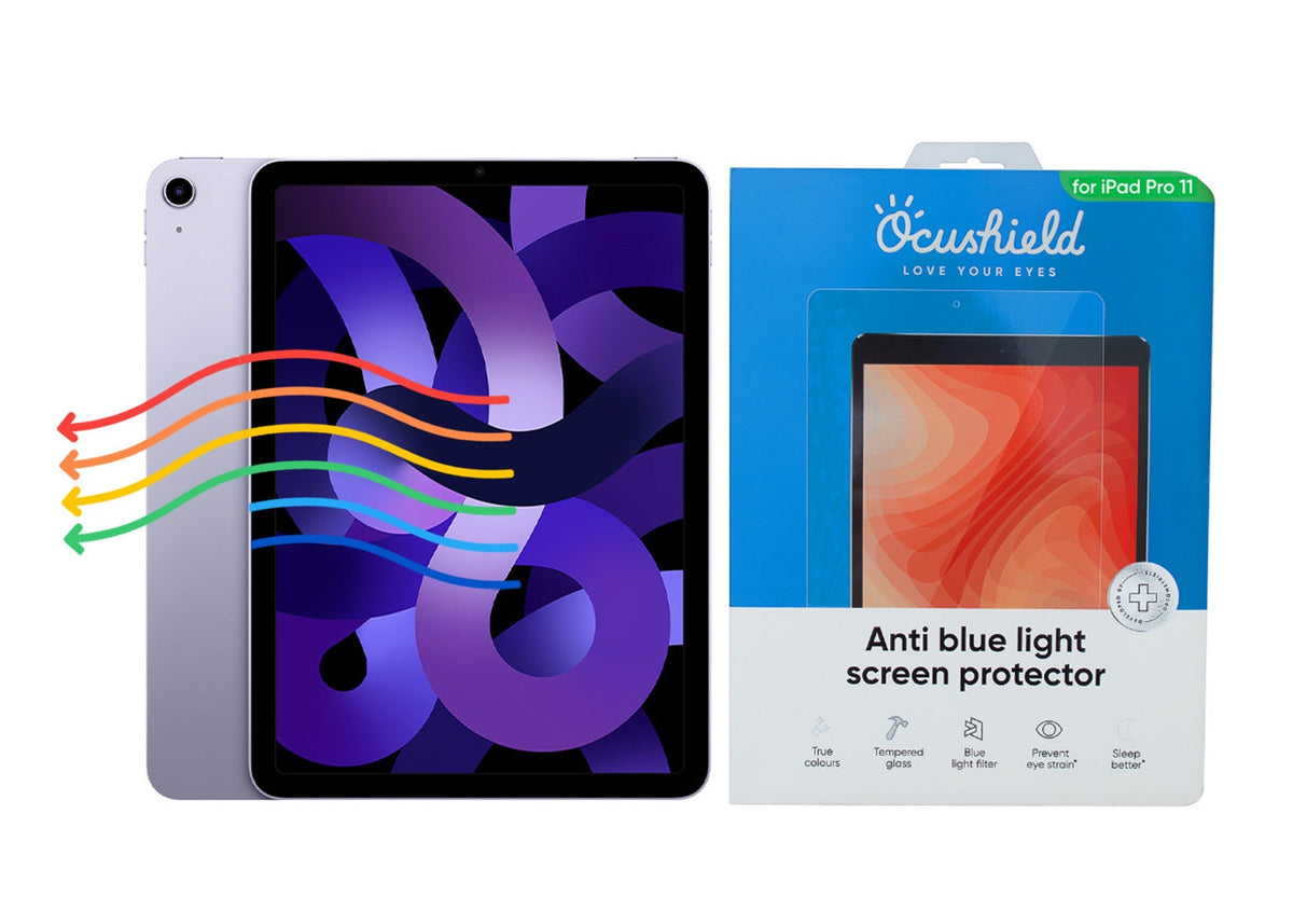 Anti blue light screen protector for iPad