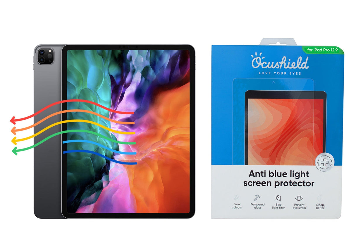 Anti blue light screen protector for iPad