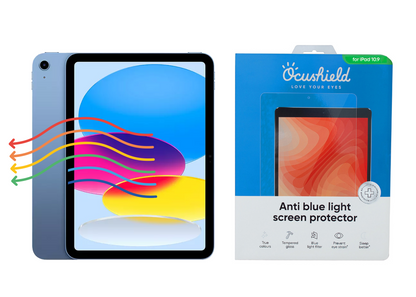 Anti blue light screen protector for iPad