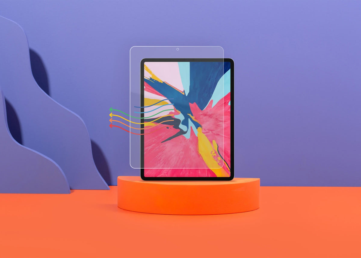 Anti blue light screen protector for iPad