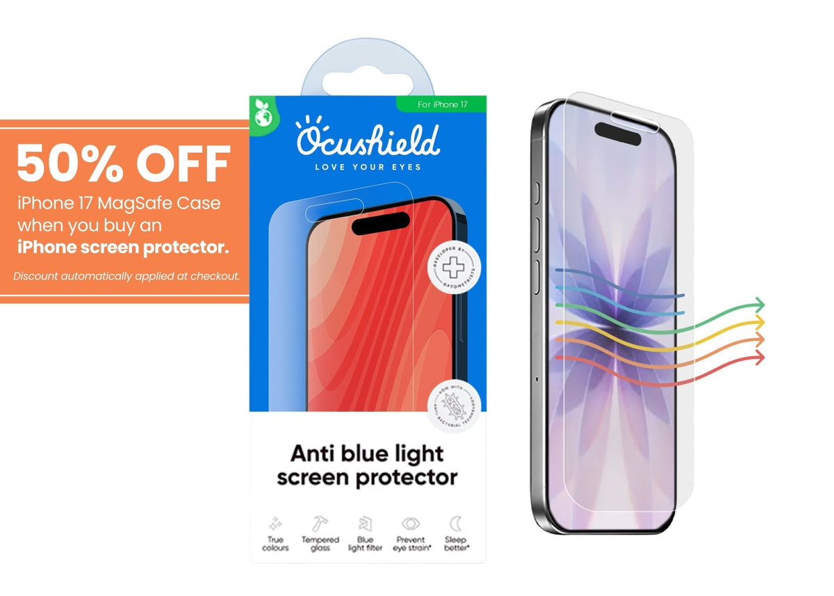 Anti blue light screen protector for iPhone