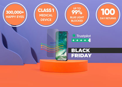 Anti blue light screen protector for iPhone