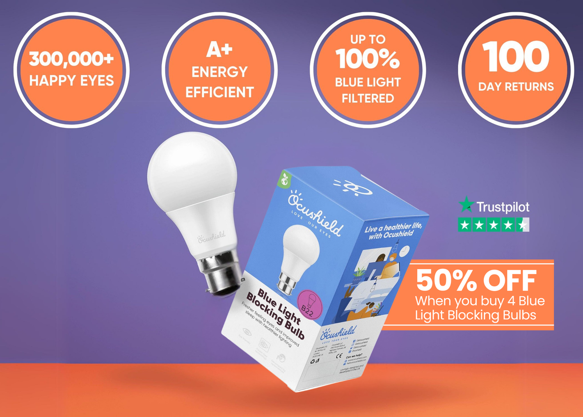 NEW - Blue Light Blocking Light Bulb - Ocubulb