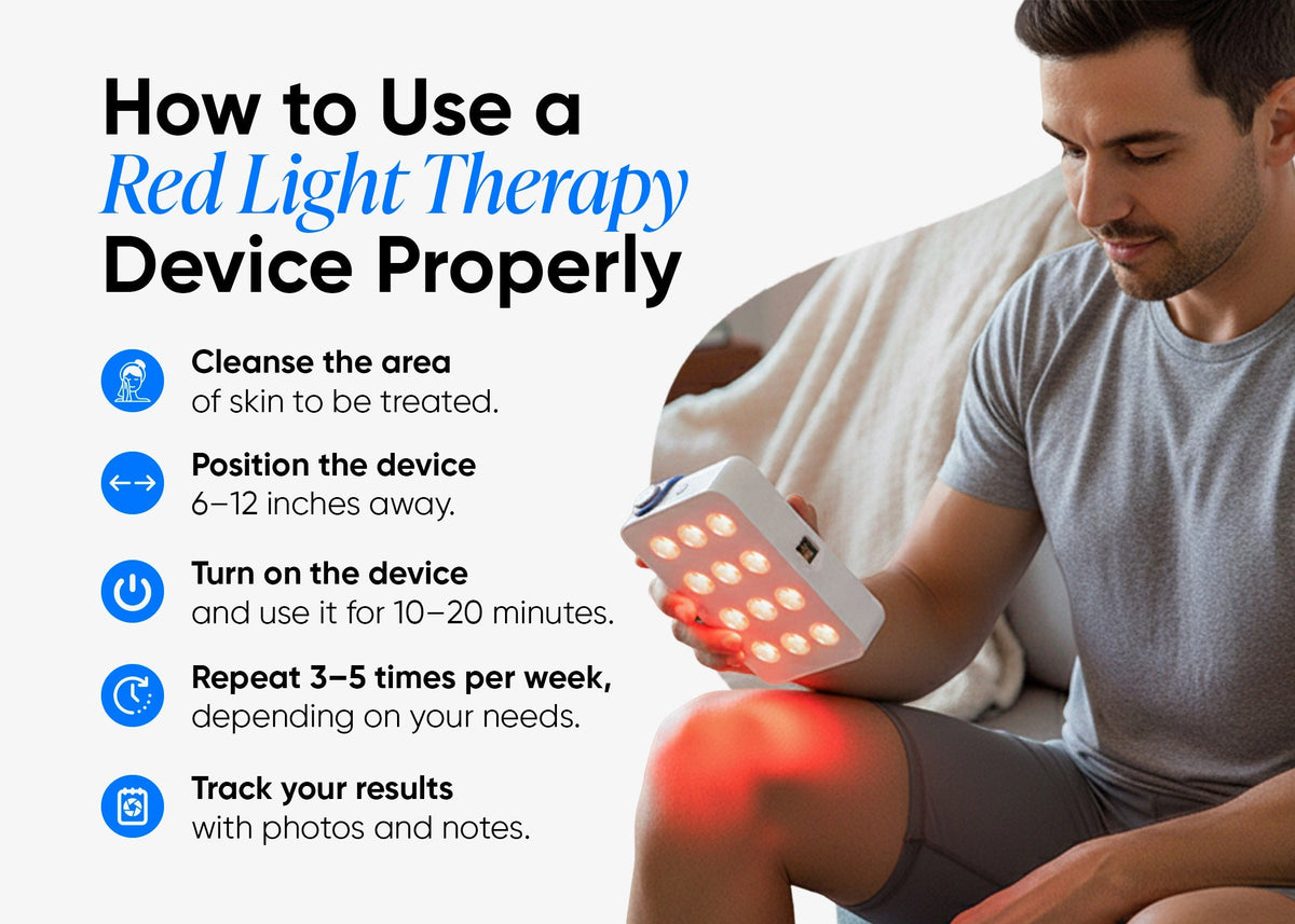 Ocuglow Portable Red & Infrared Light Therapy Panel by Ocushield – For Brighter Skin, Better Sleep and Recovery