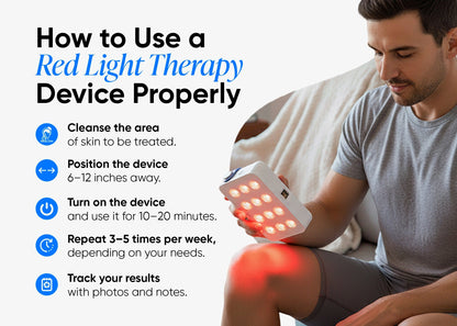 Ocuglow Portable Red & Infrared Light Therapy Panel by Ocushield – For Brighter Skin, Better Sleep and Recovery