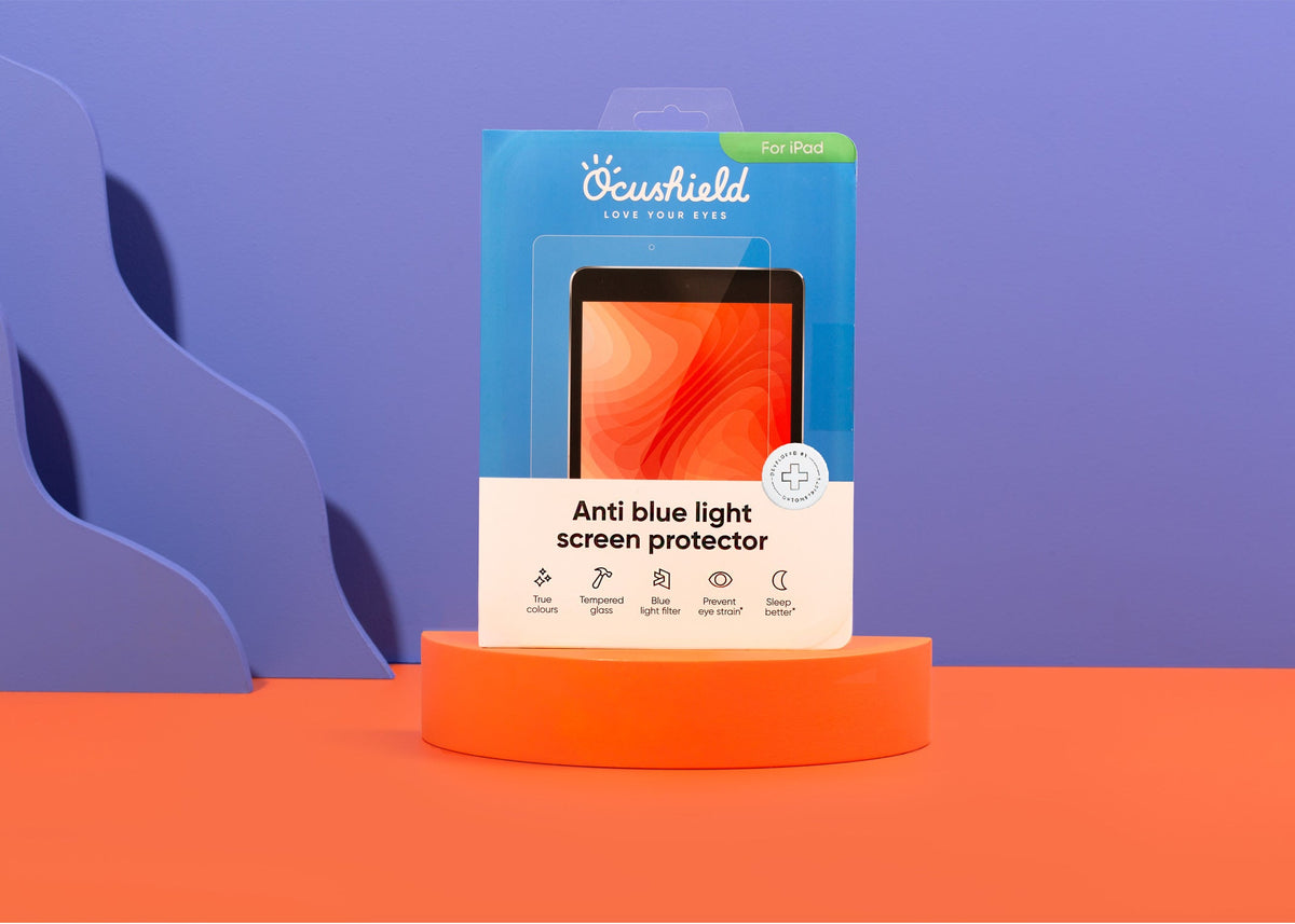Anti blue light screen protector for iPad