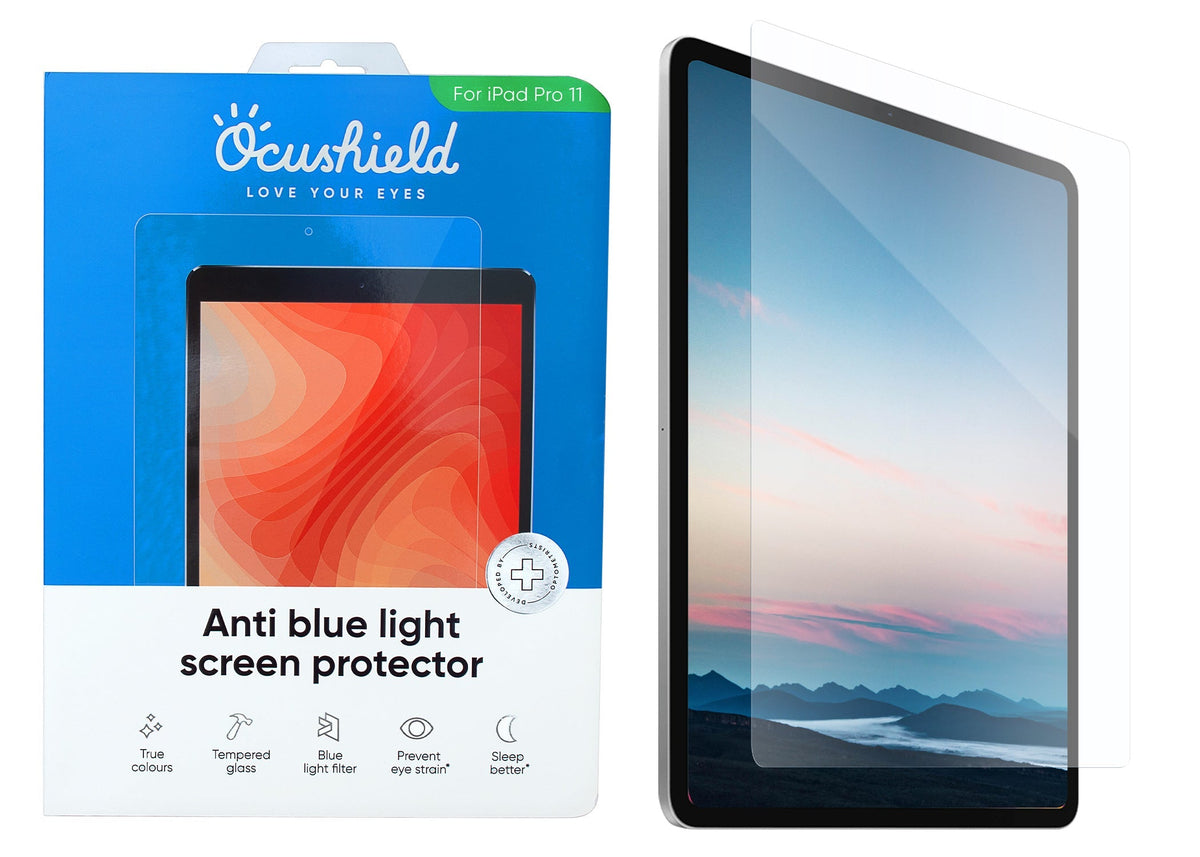 Anti blue light screen protector for iPad