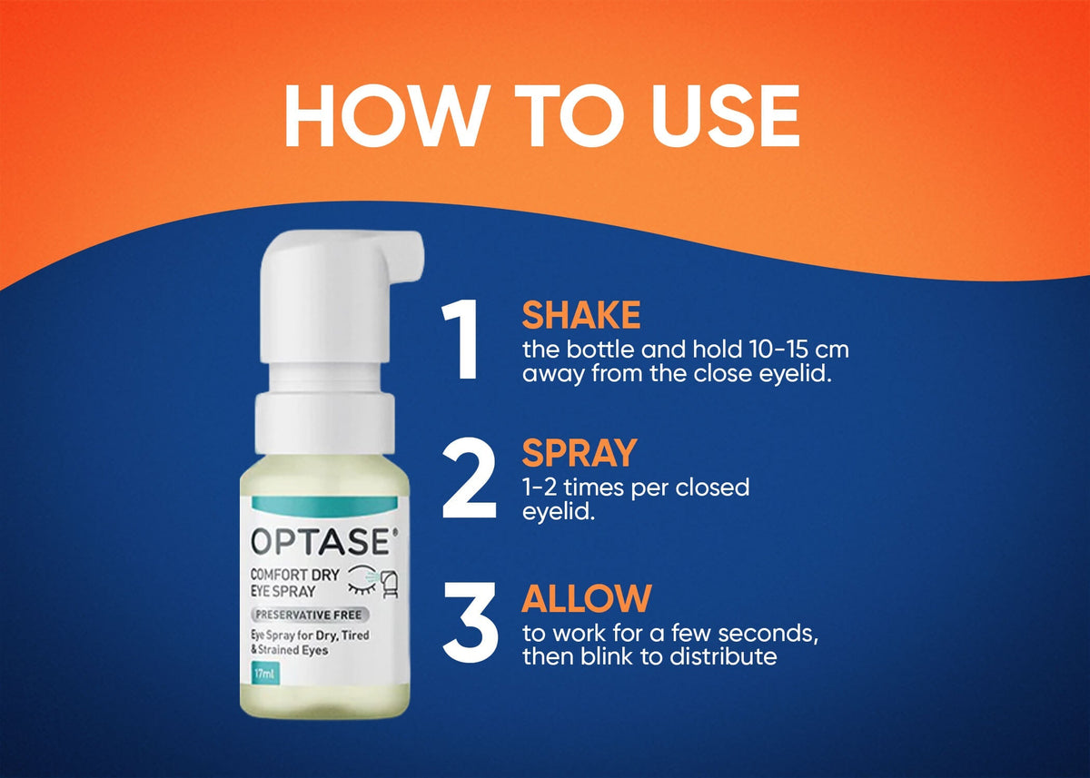 Optase Comfort Dry Eye Spray - Instant Relief for Dry, Tired, Irritated Eyes - 300 Sprays (17ml)